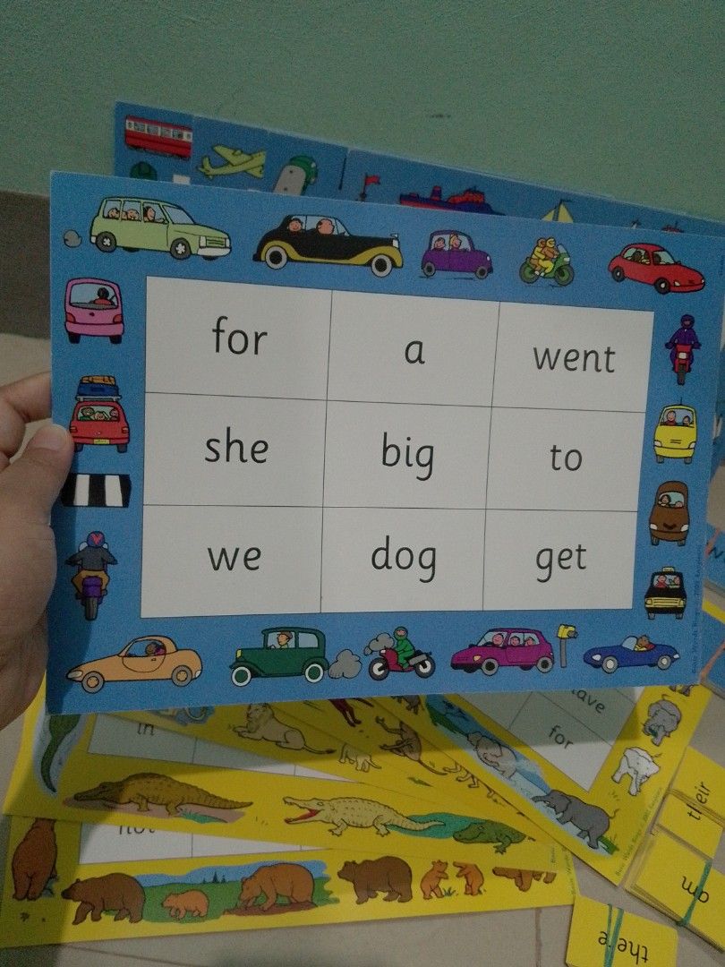 Basic Words Bingo (Category: Board Games & Puzzles) located in Ligao. Submitted by zeeyans_nook (Listing ID 1395691600, Image 2). Description: 10 playing bingo cards (5 blue, 5 yellow) blue cards - complete yellow - 66 (original), 15 (diy).