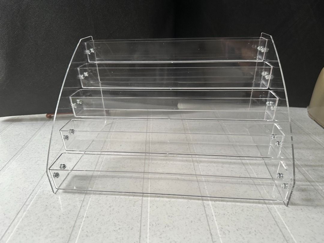 BN 5 tiers levels acrylic rack transparent product display for flea ...