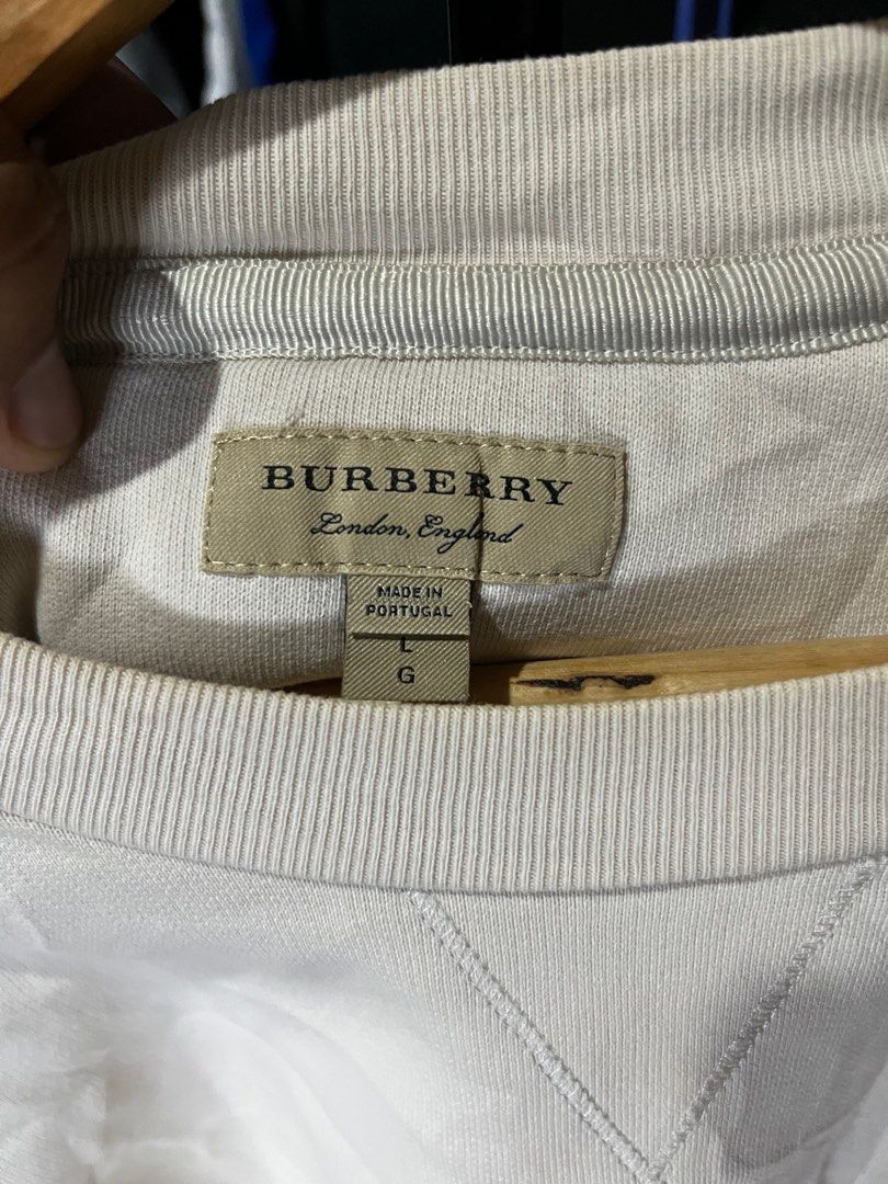 Burberry London Cable knit Sweater (Category: Coats, Jackets and Outerwear) located in Sindangan. Submitted by boldgem_c9298e (Listing ID 1395701930, Image 3). Description: Burberry London Cable Knit Sweater Excellent Condition Size Large on tag 21x22 dimensions Needs wash only 9.7/10 colorate Color may vary due to lighting Fb acc: Edong Thriftees .