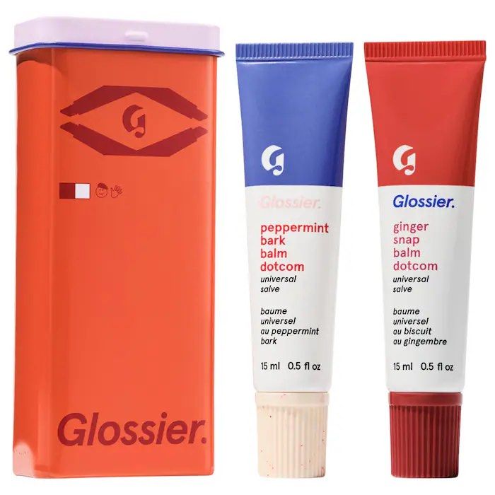 Glossier Sugar + Spice Balm Dotcom Lip Balm Duo Makeup Gift Set (Category: Makeup) located in Taguig. Submitted by francextrasph (Listing ID 1395562469, Image 2). Description: DM us on lG (francextrasph) to inquire/order Limited Edition PRE ORDER such a steal as you're paying for less than 2 BDCs + you get a Limited Edition Glossier keepsake tin ☺️ swipe to see swatches >>> .