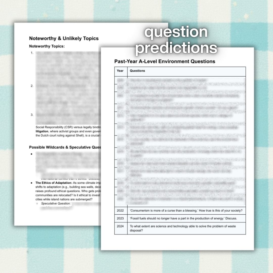 GP Essay Bible A Level H1 General Paper Environment Notes Paper 1 ...