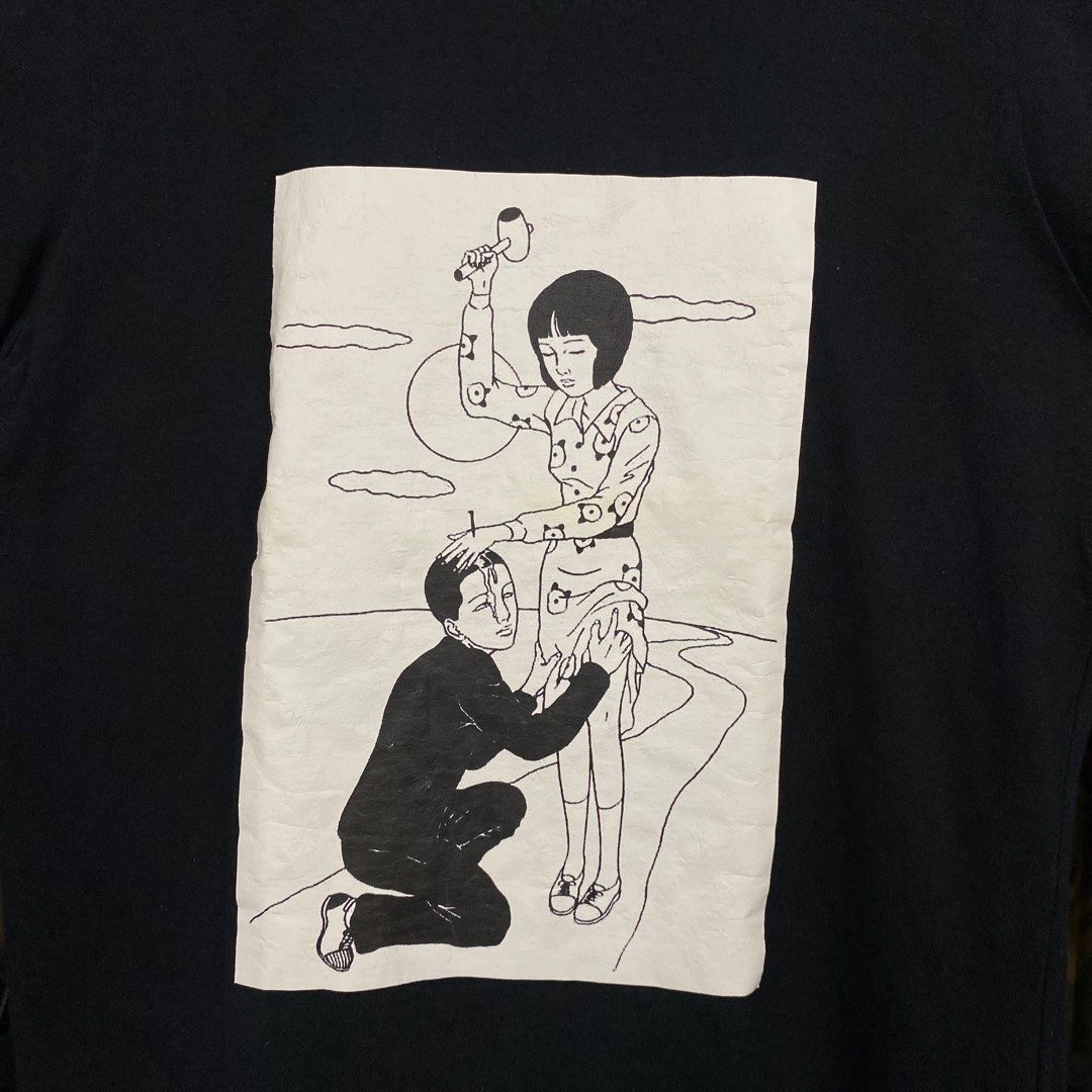 Junji Ito Vibe Graphic Tee (Category: Shirts) located in Cebu City. Submitted by cebuvntgvibes (Listing ID 1395621670, Image 2). Description: 17W x 23L (XS-S) . Good as new. No issue. . Mine ₱750+sf.