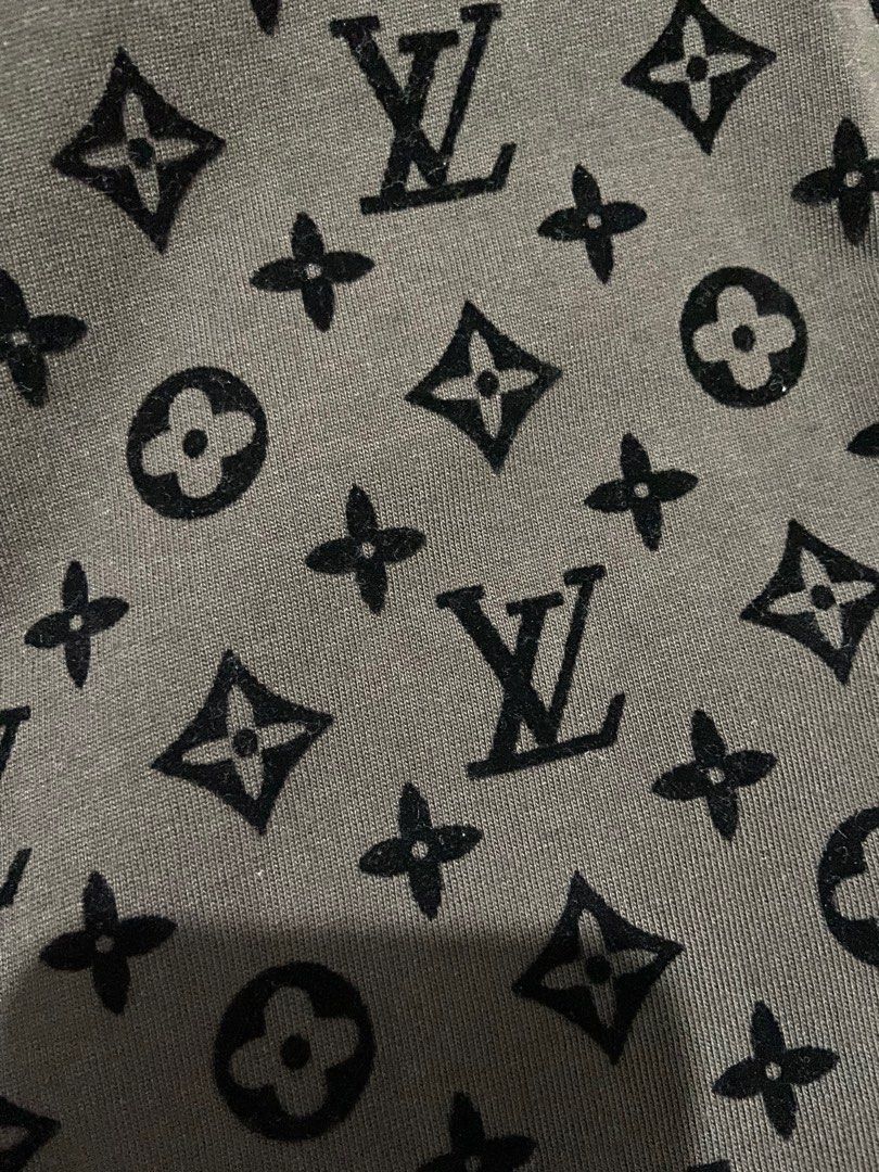 Louis Vuitton Monogram Mens T-shirt (Category: Tshirts & Polo Shirts ) located in Quezon City. Submitted by louiesaaa (Listing ID 1395715786, Image 1). Description: - Louis Vuitton monogram t-shirt - Gray color - Size L - Crew neck - Authentic Louis Vuitton label.