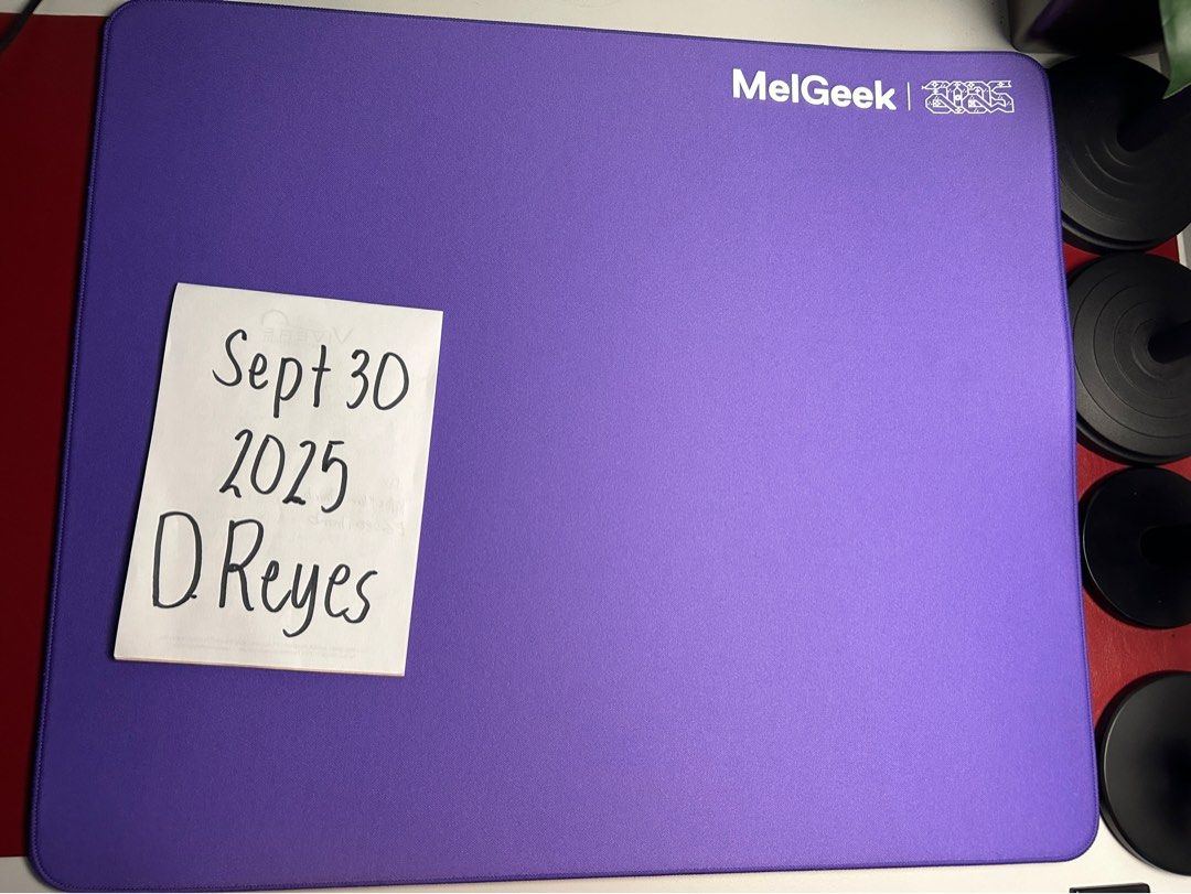 Melgeek Control Mousepad 4mm & 42x49 cm (Category: Mouse & Mousepads) located in Cavite. Submitted by biboyharanero (Listing ID 1395725410, Image 1). Description: Melgeek Control Mousepad 4mm & 42x49 cm Retails for around 2,300 Selling for 1,800 Negotiable 4mm thick and soft (personally would not recommend to match with dot skates) 42cm by 49cm RFS: Decluttering Issue: None Personal warranty for 2 days only, any issue arises after personal warran