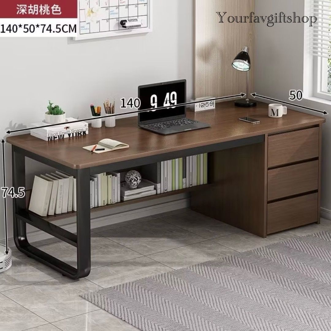 Modern Work Desk Table | Storage Drawer Study Desk Table | Open Shelf ...