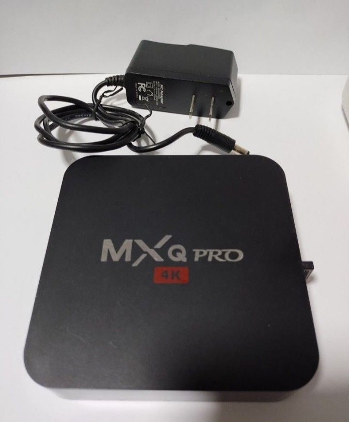 MXQ PRO 4K ANDROID TV BOX (Category: Entertainment Systems & Smart Home Devices) located in Paranaque City. Submitted by maapolonio (Listing ID 1395594328, Image 1). Description: designed to turn a standard TV into a smart TV.
