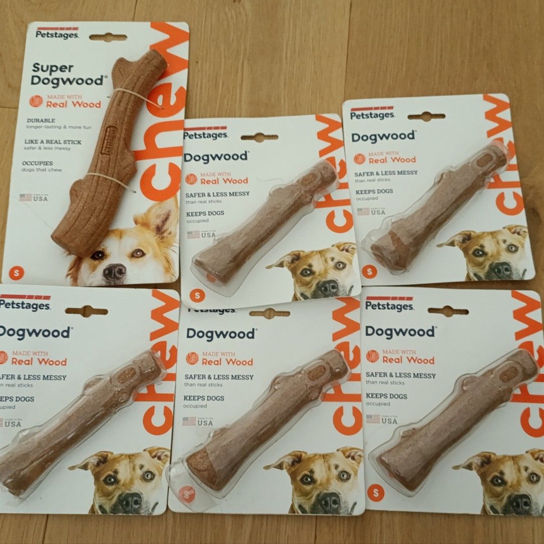 Petstages Dogwood Chew Toy (Category: Homes & Other Pet Accessories) located in Singapore. Submitted by bboots (Listing ID 1395659600, Image 1). Description: - Brand New Petstages Dogwood chew toys - Made with real wood - Safer and less messy than real sticks - Keeps dogs occupied - Satisfies natural chewing instincts - $4 each.
