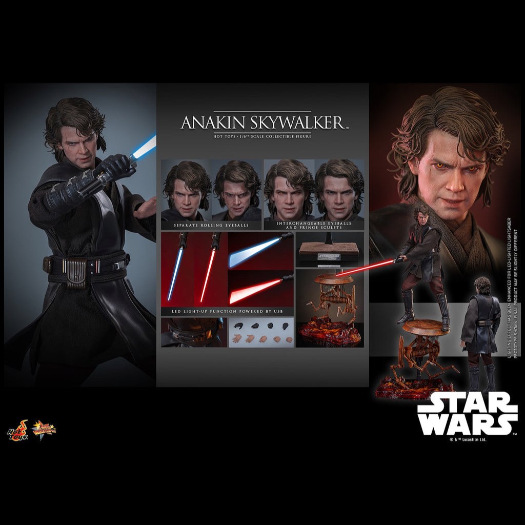 [P.O.] Hot Toys 1/6: Star Wars - ROTS Anakin Skywalker, Hobbies & Toys ...