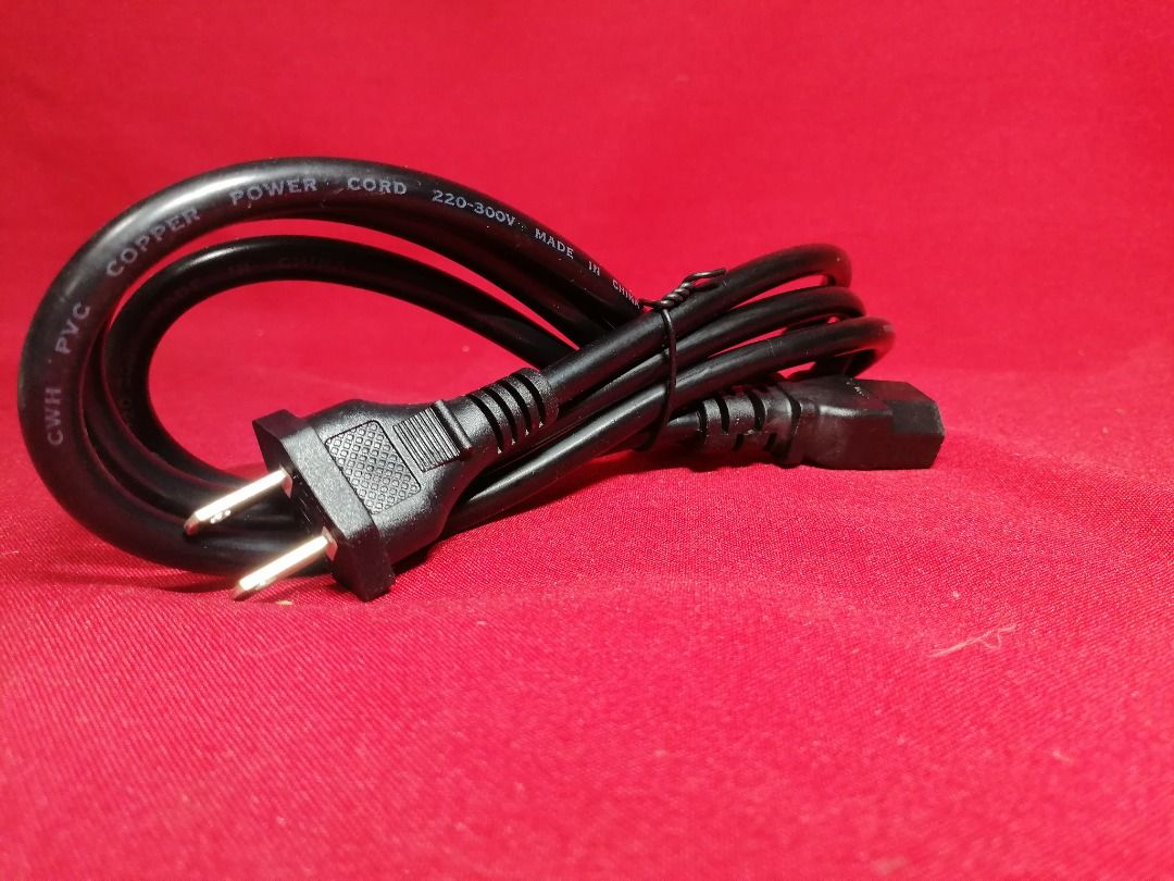 Power Cord (Category: Cables & Adaptors) located in Quezon City. Submitted by newwhale.f1c027 (Listing ID 1395628721, Image 1). Description: P80 1.5mtrs power cable 10a 220v-300v Brandnew pick up Lagro fairview Q.C. or via delivery lalamove rider po. Delivery fee sagot po ni buyer.. Pwed din kayo ang mag book ng rider.. - Black power cord - Standard two-prong plug - Three-prong IEC connector - Made of PVC copper - Rated for 320-300V - Suitable fo