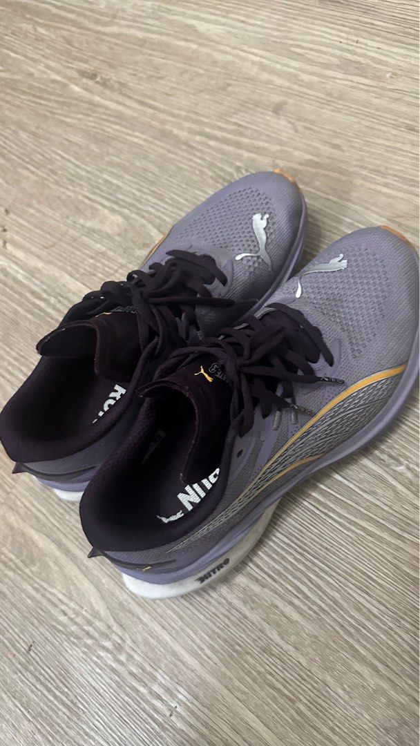 Puma Deviate Nitro 3 (Japan Colorway) (Category: Sneakers) located in Manila. Submitted by rjitemsforsale (Listing ID 1395645944, Image 1). Description: Puma Deviate Nitro 3 - Color: purple and orange - Breathable upper - NITRO and PWRPLATE sole markings - used for 198km - japan colorway wala ako nakita kapareho dito Rfs: locked in contract with a different shoe brand.