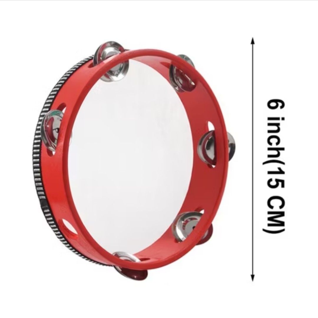 Red Tambourine - 6 inch (Category: Musical Instruments) located in Angono. Submitted by reese511 (Listing ID 1395638828, Image 1). Description: Last price posted - Red tambourine - White plain center - Silver jingles - 6 inches (15 cm) diameter - Perfect for musical performances.
