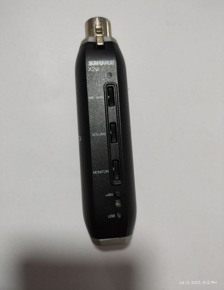 SHURE XLR USB SIGNAL ADAPTER FOR MICROPHONE (Category: Microphones) located in Paranaque City. Submitted by maapolonio (Listing ID 1395595921, Image 2). Description: allows to connect any XLR microphone to a computer for recording streaming USB plug and play connectivity integrates pre amp with gain control.