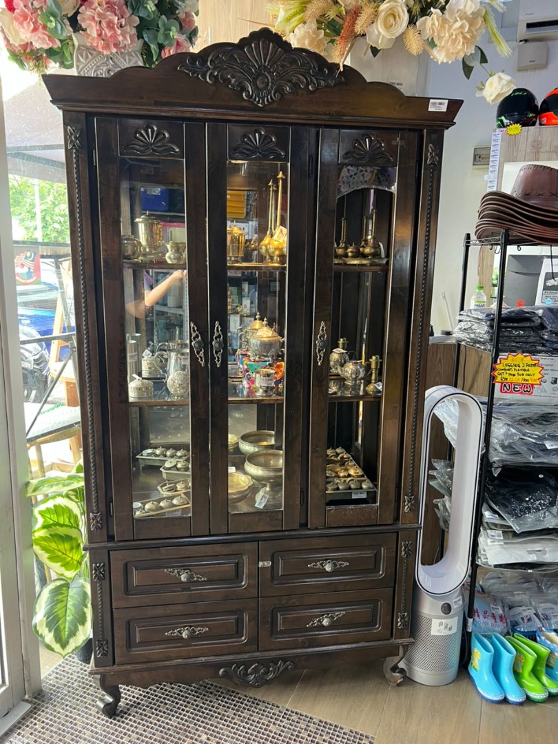 Wooden Rack Cabinet Almari RM599, Furniture & Home Living, Furniture ...