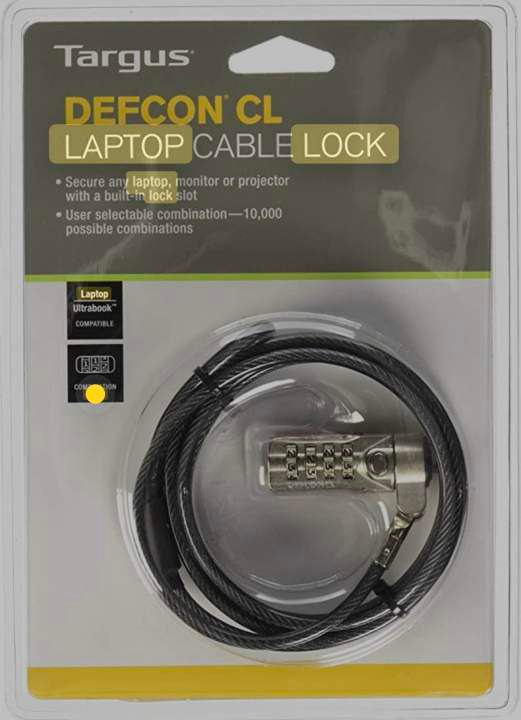 01101 Targus Defcon CL Laptop Cable Lock, Computers & Tech, Parts ...