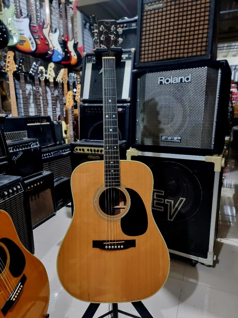 Aria dreadnought d50 Made in japan (Category: Musical Instruments) located in Binan City. Submitted by jamrock.music (Listing ID 1390624573, Image 1). Description: for sale vintage aria d50 solid top Brazilian rose wood back and side Made in japan.