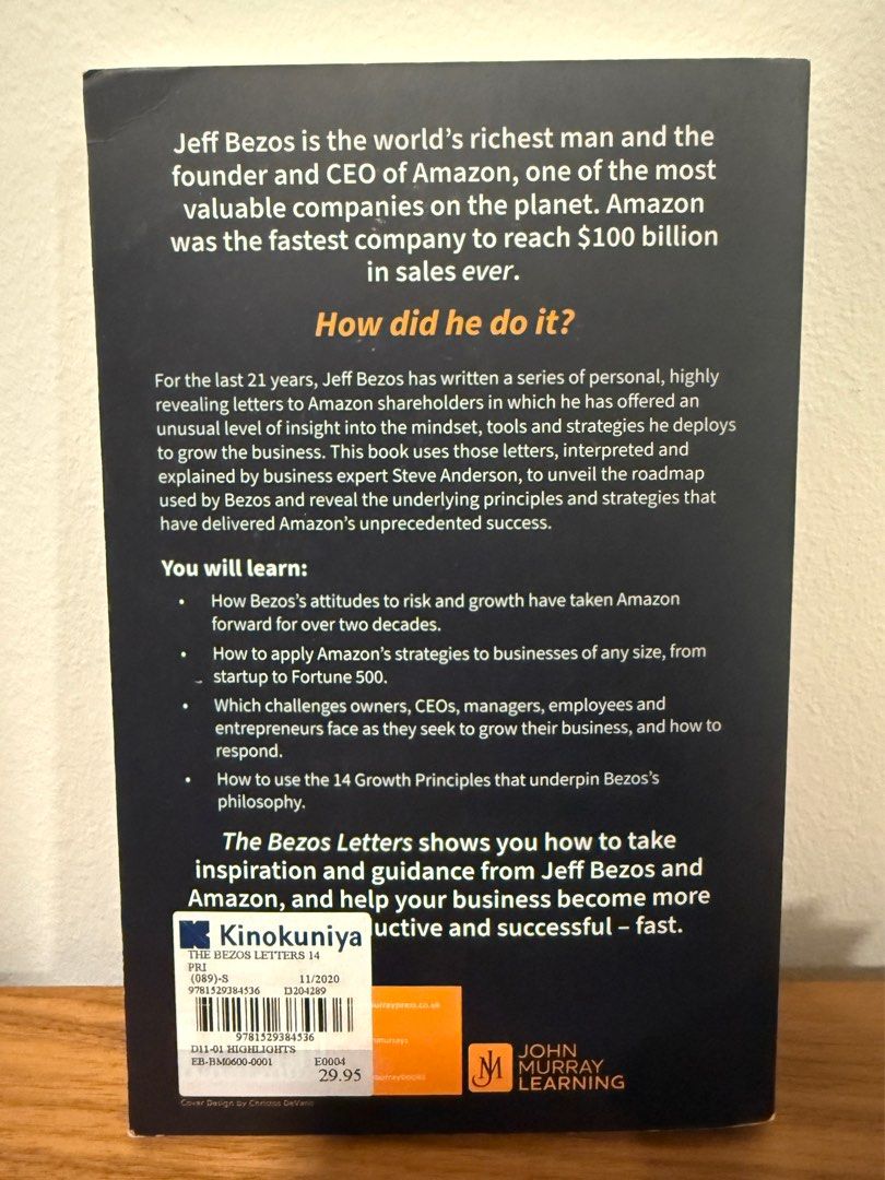 Book: The Bezos Letters by Steve Anderson, Hobbies & Toys, Books ...