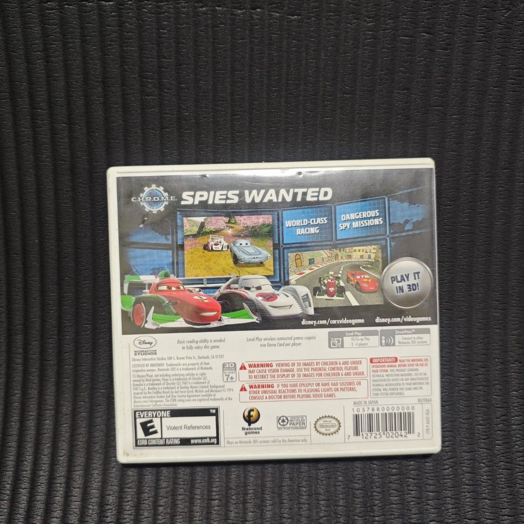 Cars 2 3DS Game (Category: Nintendo) located in Quezon City. Submitted by shopme_gadget30 (Listing ID 1390750141, Image 2). Description: kindly read the details first for sale fixed price good Condition tested and working With case and game card with Manual compatible to Nintendo 3DS usa region Shoopppppeee —,✅ can check out pm for the linnnkkk (If shoopppee check out, price is higher because of shooppppeee deduction qc area meet up: sm north shi