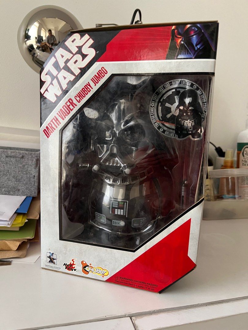 Chubby Jumbo Darth Vader (Category: Figurines & Statues) located in Makati City. Submitted by sunfish7 (Listing ID 1390676693, Image 1). Description: Chubby Jumbo Darth Vader Collectible toy. Never taken out of the box. In storage for a while. Rfs: relinquishing collection Strictly for pick up only in Salcedo Village makati. Booking and payment of rider c/o buyer..
