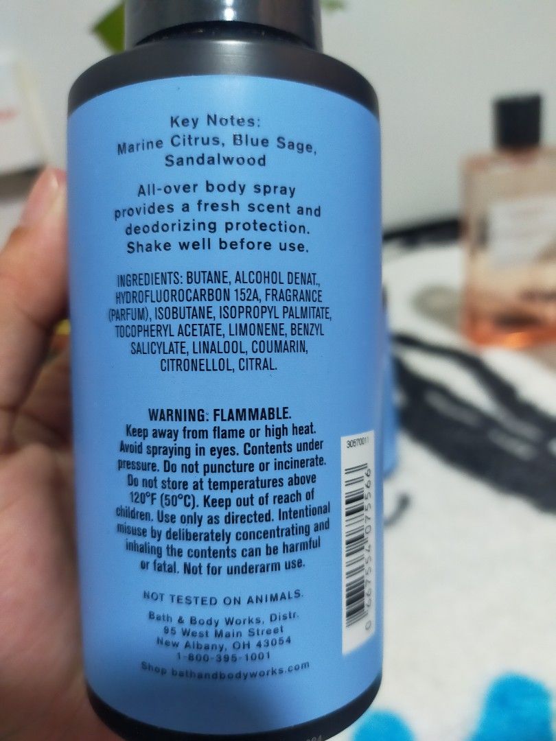 Clean Slate and Graphite Body Spray 104g (Category: Body Care) located in Cavite. Submitted by care20 (Listing ID 1390723514, Image 2). Description: bath and body works body spray Men's collection Sell per bottle clean slate and graphite.