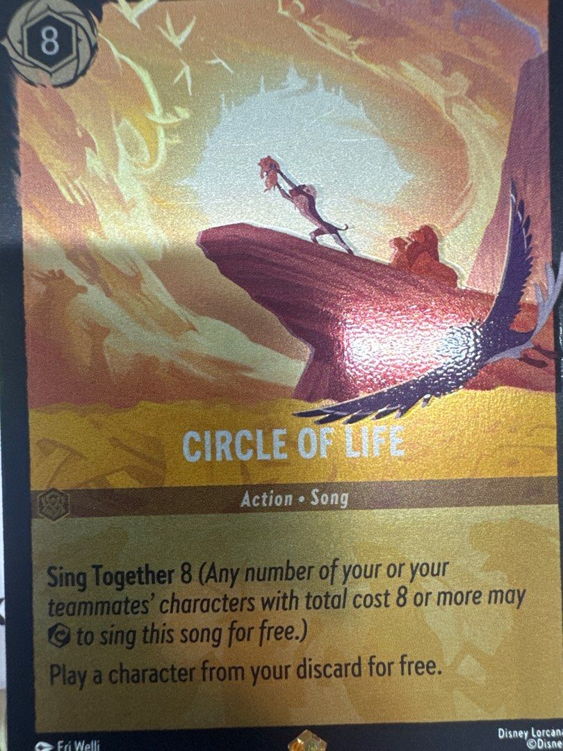 Disney Lorcana Circle of Life Card, Hobbies & Toys, Toys & Games on  Carousell