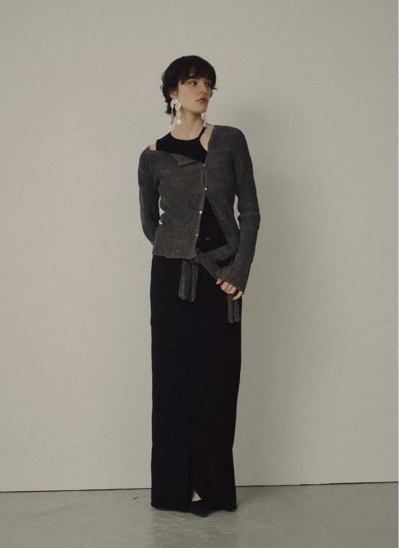 eaphi asymmetry glitter cardigan eaphi】ASYMMETRY GLITTER CARDIGAN