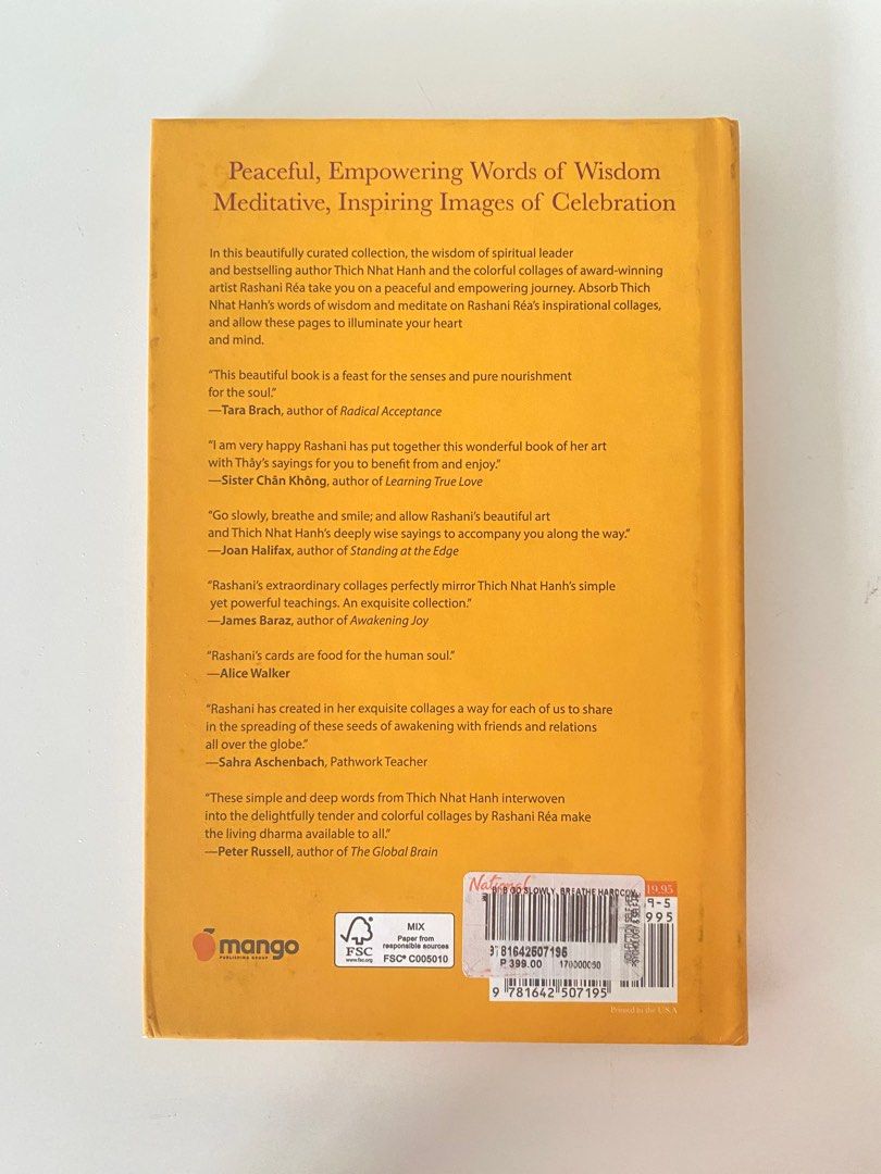 Go Slowly, Breathe and Smile (Category: Storybooks) located in Paranaque City. Submitted by thematerialworld (Listing ID 1390652979, Image 2). Description: Authentic! RFS: Decluttering ♥ READ MORE in our BUYER GUIDE ♥ https://www.carousell.ph/p/%F0%96%A5%94your-2025-buyer-guide%F0%96%A5%94-1364180366/?t-id=15518329_1745944375164&t-referrer_browse_type=seller&t-referrer_page_type=profile&t-referrer_request_id=nHTwAJH9OtNQhoP6&t-tap_index=13.