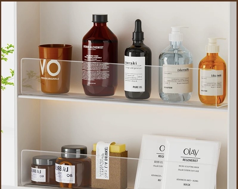 L-Shaped Shelf Dividers partition ledge riser desktop extension - Clear ...