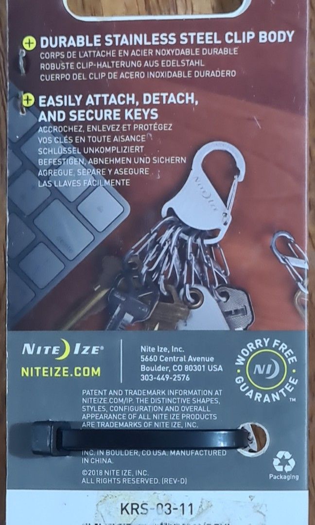 NITE IZE KeyRack Steel S-Biner (Category: Home Improvement Tools & Accessories) located in Pio Duran. Submitted by henzelhannah (Listing ID 1390729430, Image 2). Description: PTPA; NITE IZE KeyRack Steel S-Biner Mall Price Php520.00 09159248299.
