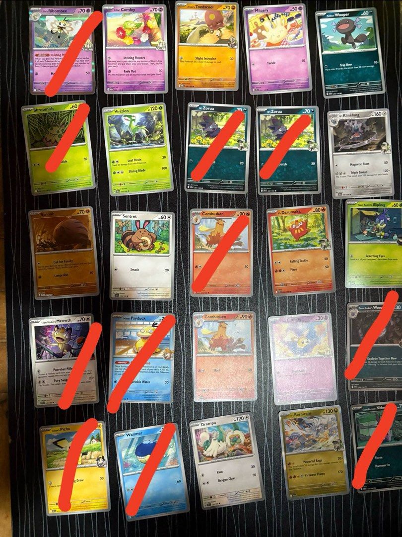 Pokemon Cards (₱5 per card) (Category: Raw Singles) located in Cebu City. Submitted by darkrai_llama491 (Listing ID 1374105642, Image 2). Description: Pokemon Cards - Duplicates from Prismatic Evolutions, Journey Together, and Destined Rivals - PM for more details.
