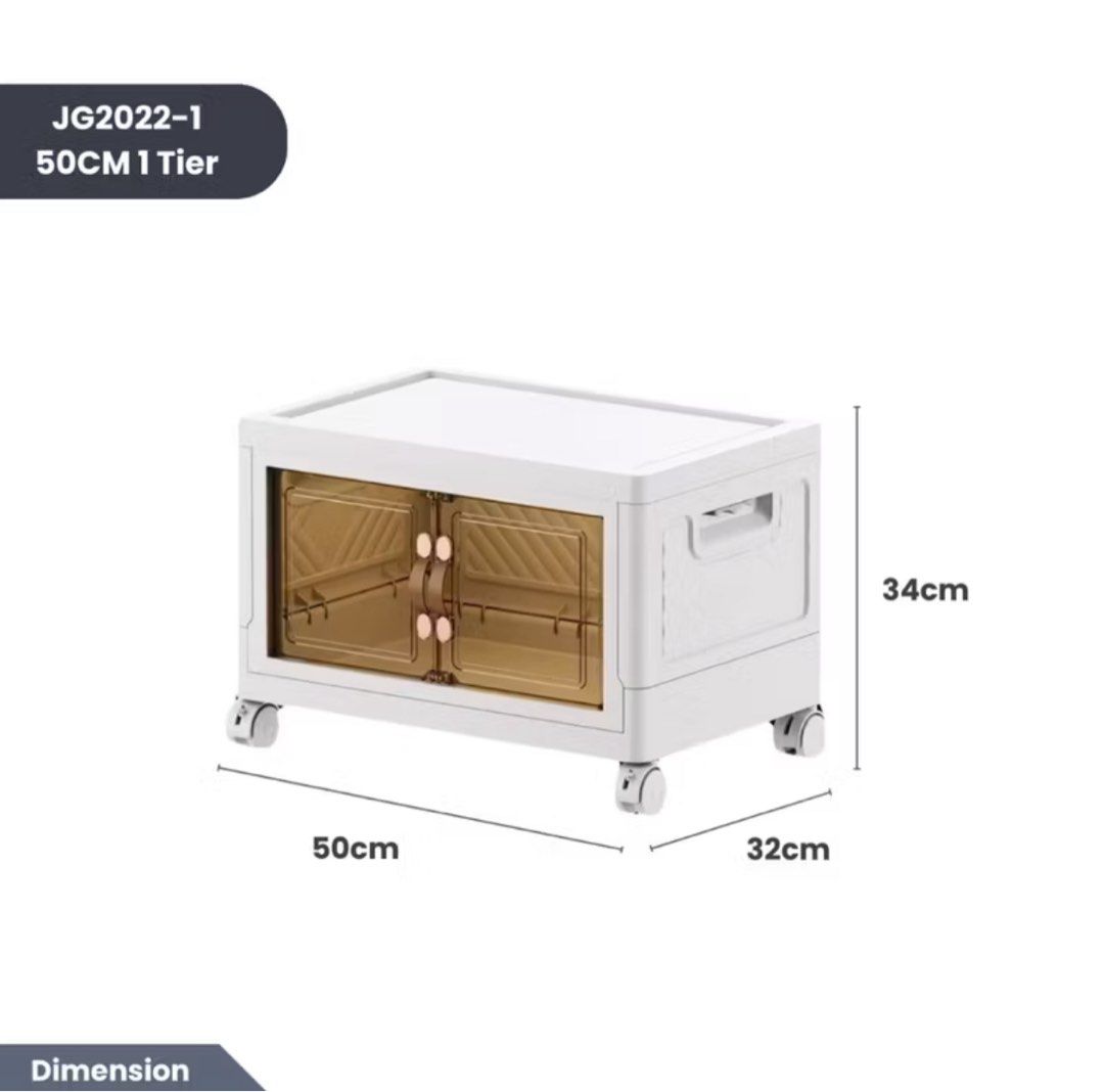 Stackable Storage Cabinets (Category: Shelves, Cabinets & Racks) located in Singapore. Submitted by nethzz1309 (Listing ID 1390777564, Image 2). Description: - storage cabinets for sale. - 5-tier cabinet: 45cm x 30cm x 123cm - Both cabinets have amber-tinted doors..
