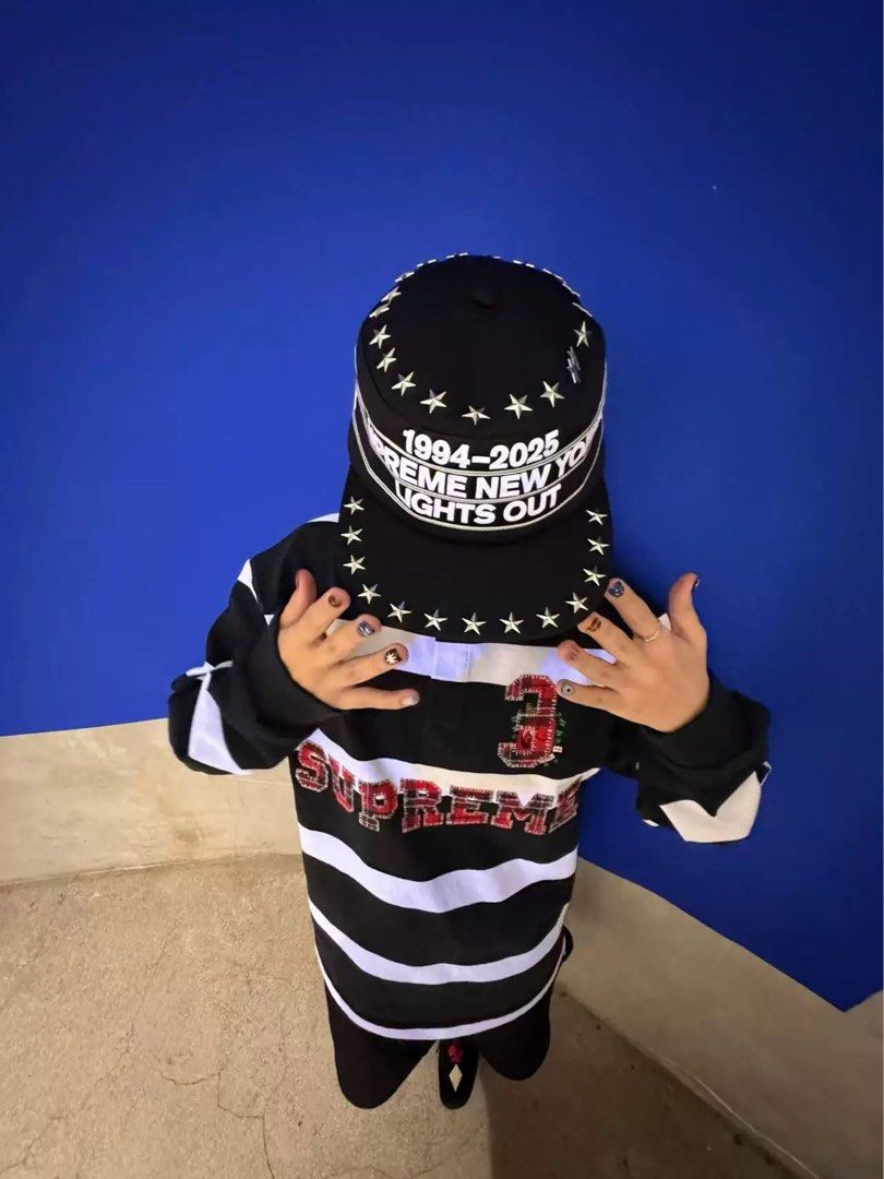 Supreme Stars Studded Pillbox Hat Black