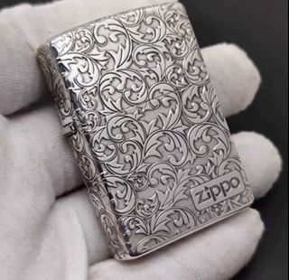 🎇Brand New Authentic Zippo Lighter Tang Grass White Copper Armor Machine Engraved64243555676161110