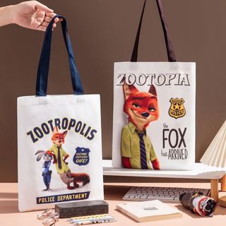 zootopia 手提袋 單肩包 雜物袋 收納袋 旅行袋 優獸大都會 judy nick 兔兔 兔仔 狐狸 擺設 收藏 擺件 裝飾 公仔 實用袋 生日禮物 聖誕禮物 送禮 tote bag64196493454594110