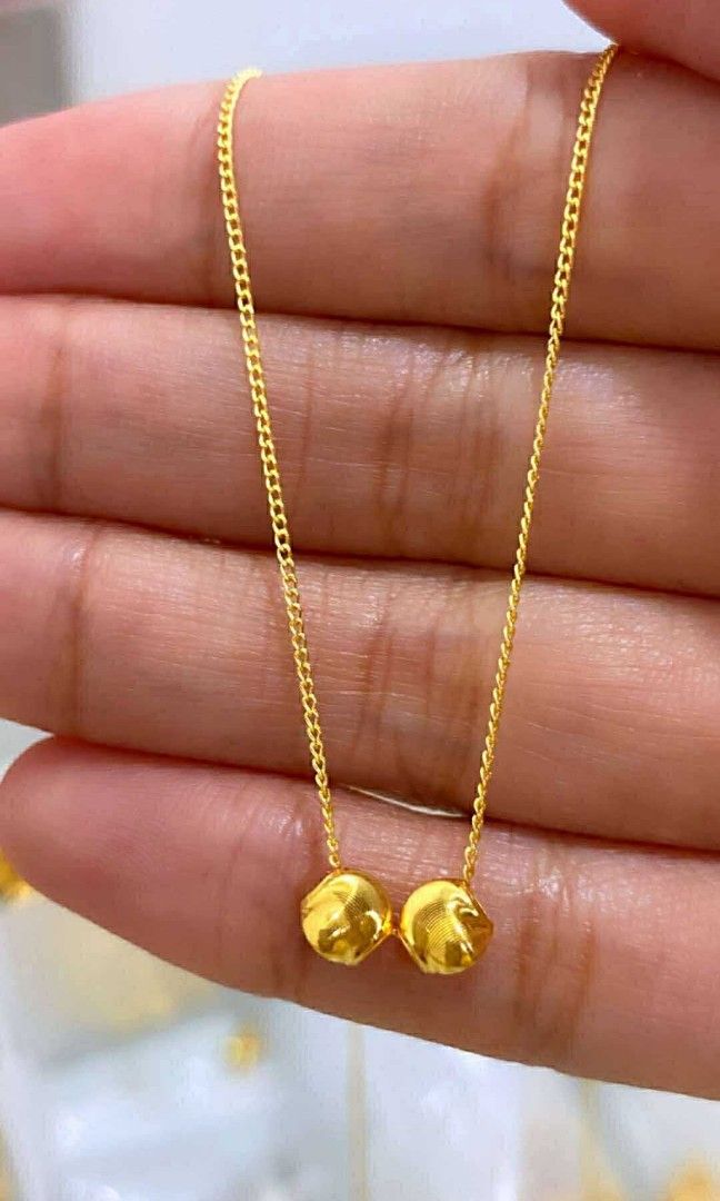 18K Saudi Gold Cadena Balls Pendant (Category: Necklaces) located in Caloocan City. Submitted by cheskhaionlinestore2.0 (Listing ID 1390940436, Image 2). Description: Cadena Chail | Cat Eye Balls 1 Balls- ₱4000 2 Balls- ₱4400 3 Balls- ₱4800 4 Balls- ₱5300 5 Balls - ₱5500 🍒18K Saudi Gold 🍒 💯Nasasangla/ Pawnable 💯 🍒 Wise and Good Investment 😉 🍒 Legit and trusted seller✨ 🍒 Money back guarantee if proven fake💯 How to Order? Kindly DM us so w