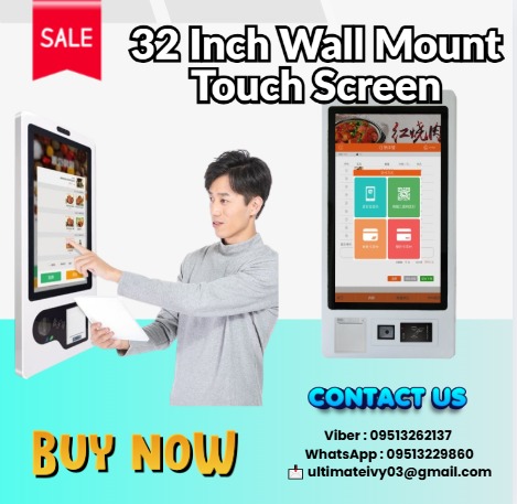 32 Inch Wall Mount Touch Screen Fast Food Ordering KIOSK Self Service ...