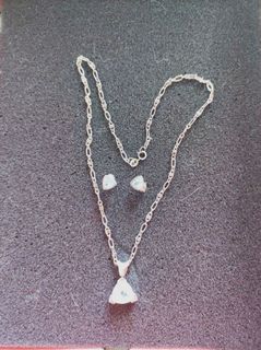 925純銀+天然托帕石項鍊耳環套裝64210709452803110