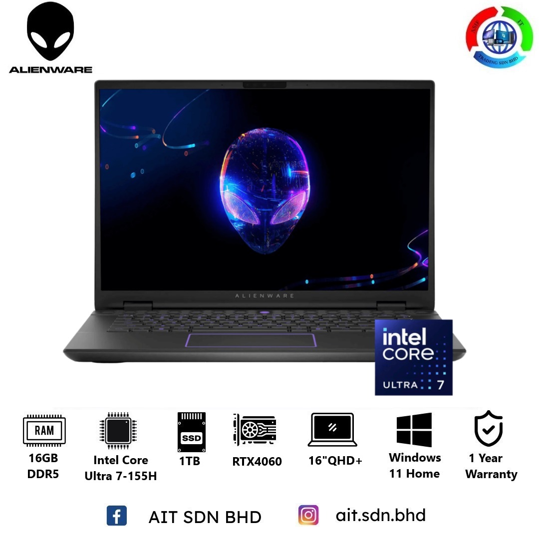 Alienware M16 R2 16"QHD+ 240Hz Gaming Laptop Intel Core Ultra 7-155H ...