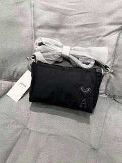 Ami paris Marcel Lunch Box 防水尼龍 單肩包 男女同款 黑色64225405746817110