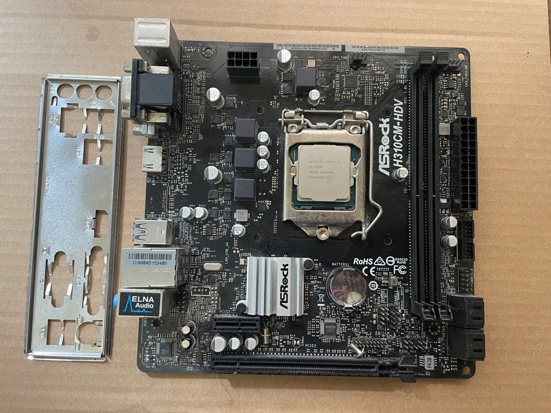 Asrock Motherboard For Intel Core I3 9100f I3 9100f H110m 2025