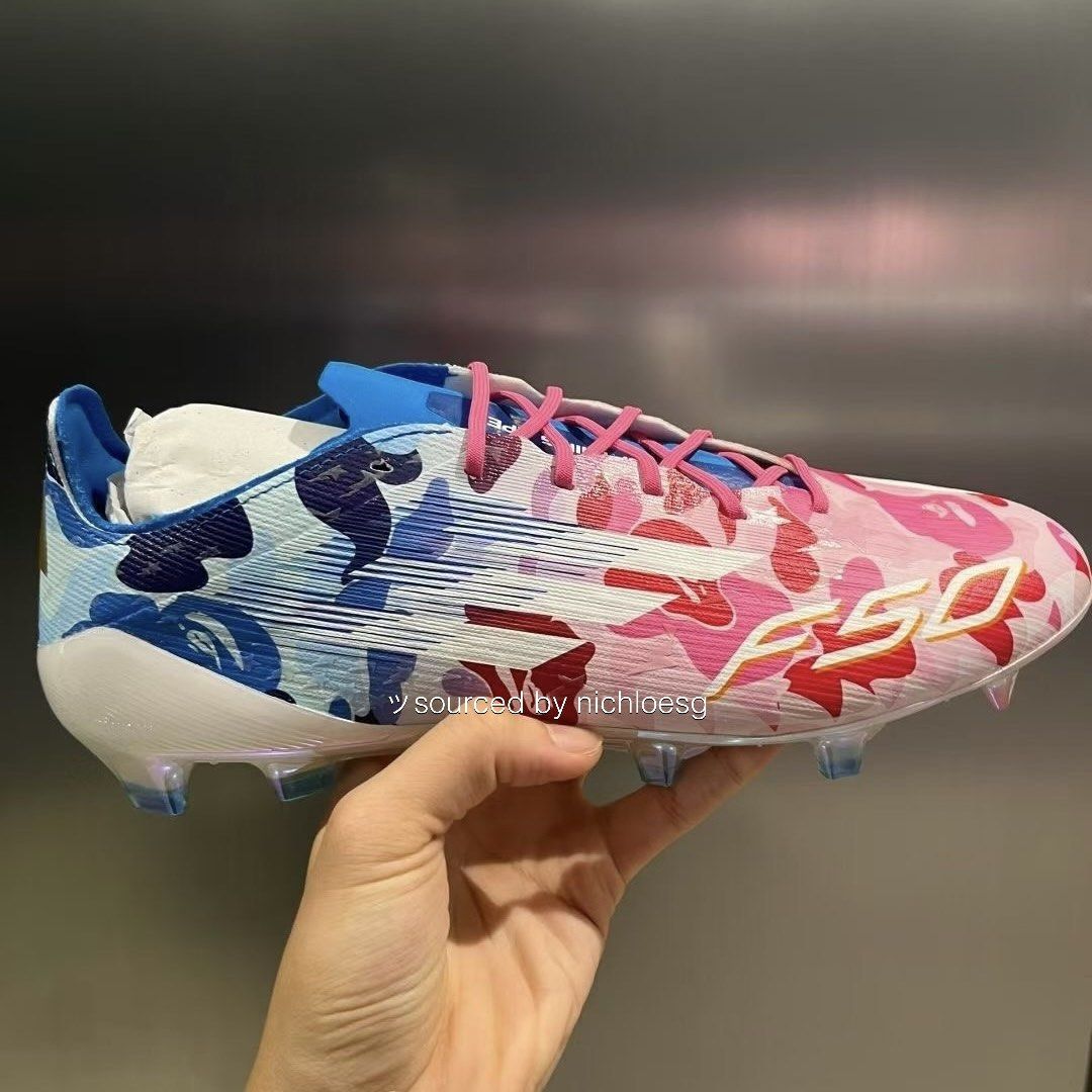 BAPE X ADIDAS F50 ELITE FIRM GROUND BOOTS, Men's Fashion, Footwear