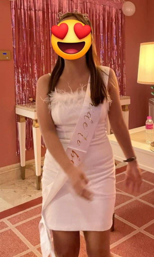 Bridal shower white dress (Category: Dresses) located in Quezon City. Submitted by mmmae02 (Listing ID 1390953961, Image 2). Description: Used once Size: small.