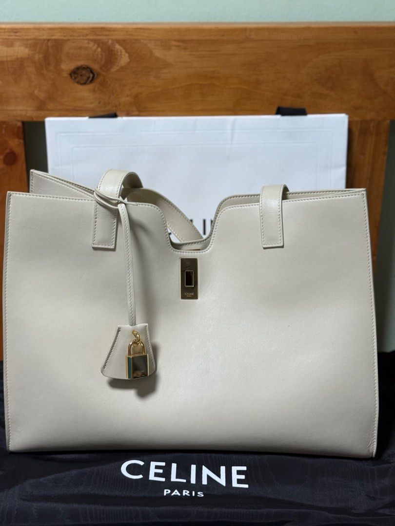 Celine Cabas 16 (Category: Luxury Bags & Wallets) located in Las Pinas. Submitted by norlsss (Listing ID 1390923054, Image 2). Description: Celine Cabas 16 in Smooth Calfskin Color: Limestone.
