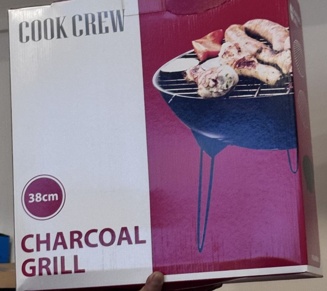 Cook Crew Charcoal Grill Pan 38cm (Category: BBQ, Grills & Hotpots) located in Quezon City. Submitted by aloiseee (Listing ID 1390880353, Image 1). Description: Brand New and Sealed Below SRP PM!! MOP: Gcash Loc: Welcome Rotonda, SM North.
