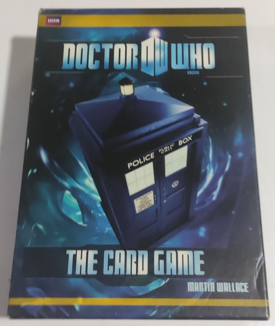 Doctor Who: The Card Game (Category: Board Games & Puzzles) located in Quezon City. Submitted by boardgamebazaarph (Listing ID 1390827234, Image 1). Description: ** Market Price: $10 (around Php 570) Game description from the publisher: Daleks, Cybermen, Sontarans – The list of threats is endless and no place in the universe is ever truly safe from danger, but there is one man who has made it his mission to defend the defenseless, help the helple