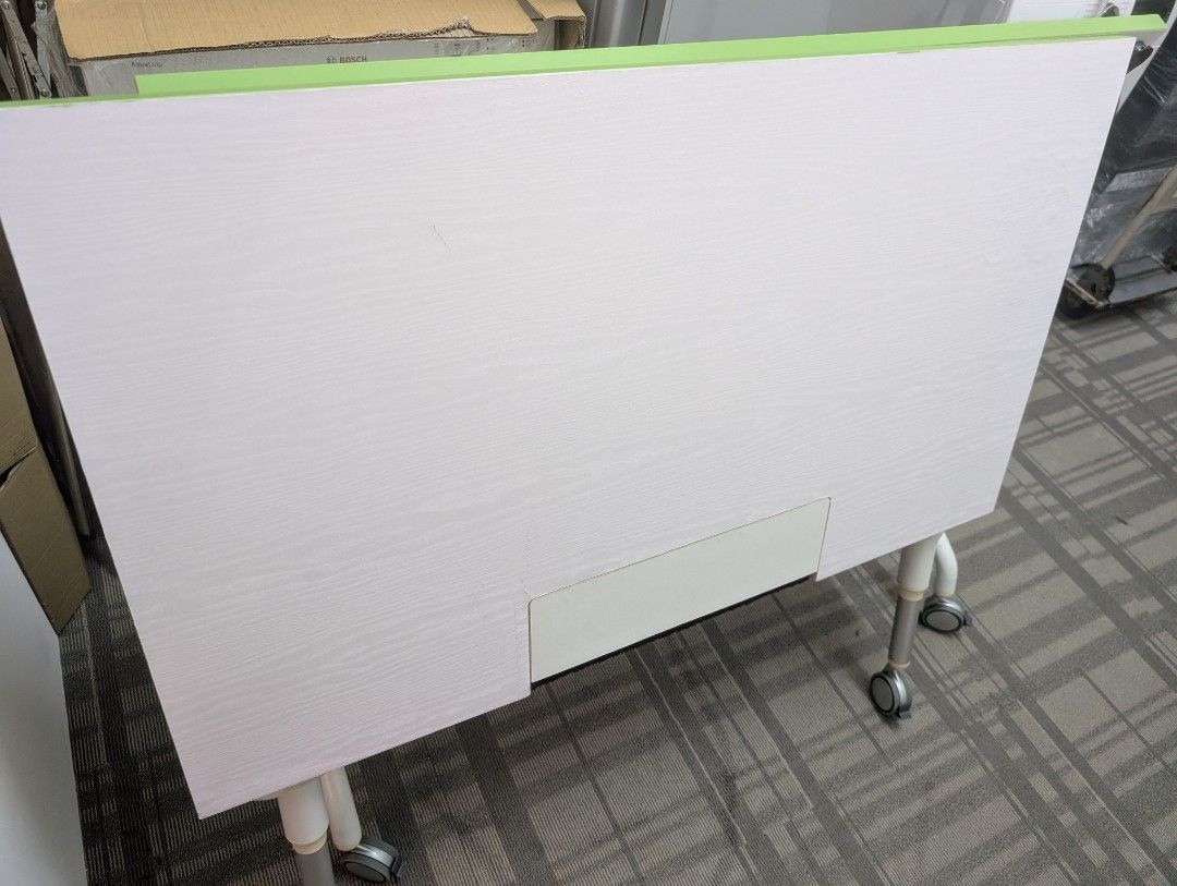 Foldable Table (Category: Tables & Sets) located in Singapore. Submitted by sellawaylor (Listing ID 1331960130, Image 1). Description: with wheels easy to fold and keep self collect only 120x70 height 75 top re-layer new plastic because of scratches previously 1 for $30.