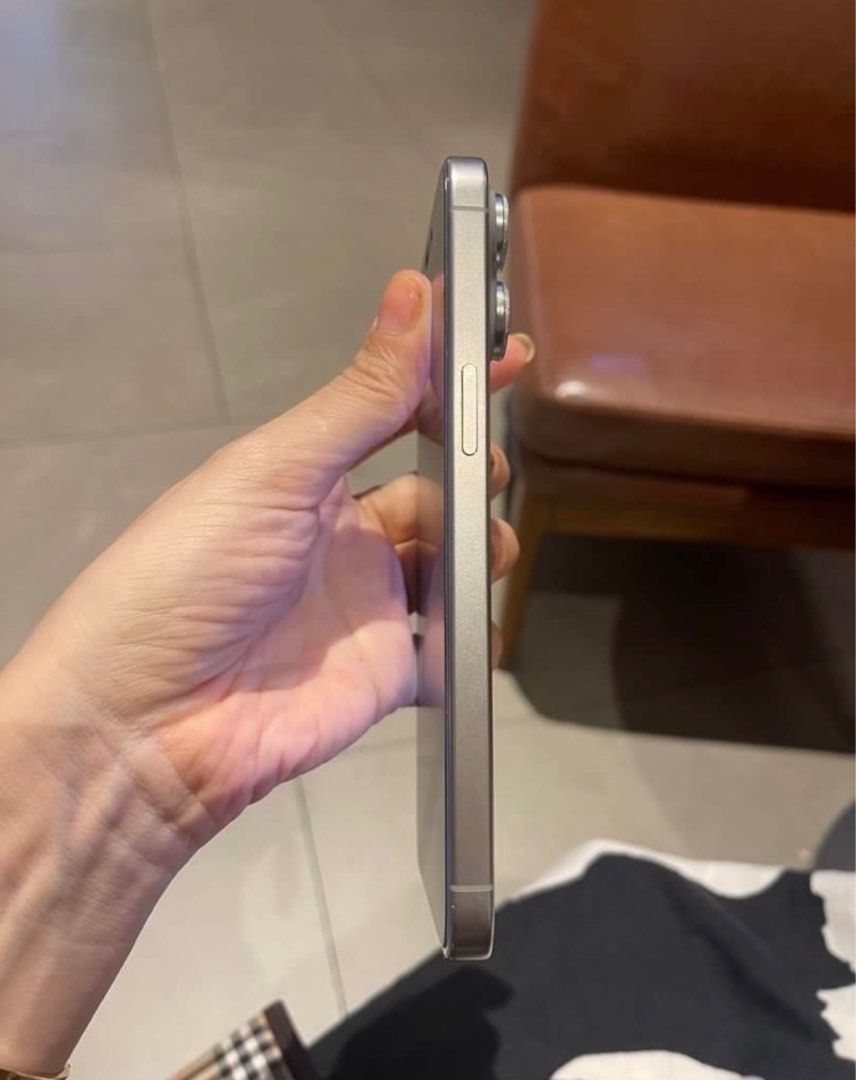 iPhone 15 pro max 512 (Category: iPhone 15 Series) located in Makati City. Submitted by m_mna (Listing ID 1390887834, Image 2). Description: I bought it July 2024 I bought from Mac power store 104,000 php With box.