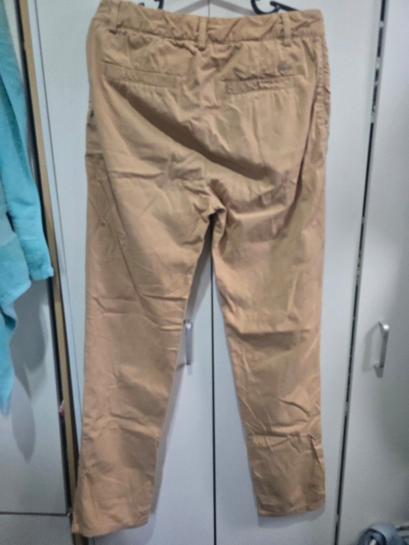 Lacoste chino pants (Category: Jeans) located in Davao. Submitted by declutter2161 (Listing ID 1390928064, Image 2). Description: lacoste chino pants size 26-28 men.