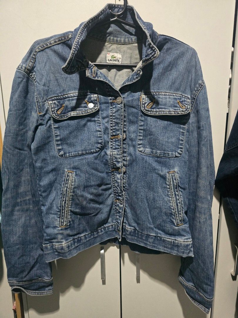 Lacoste maong/denim jacket (Category: Coats, Jackets and Outerwear) located in Davao. Submitted by declutter2161 (Listing ID 1390926118, Image 1). Description: Lacoste maong/denim jacket size 38 medium size.