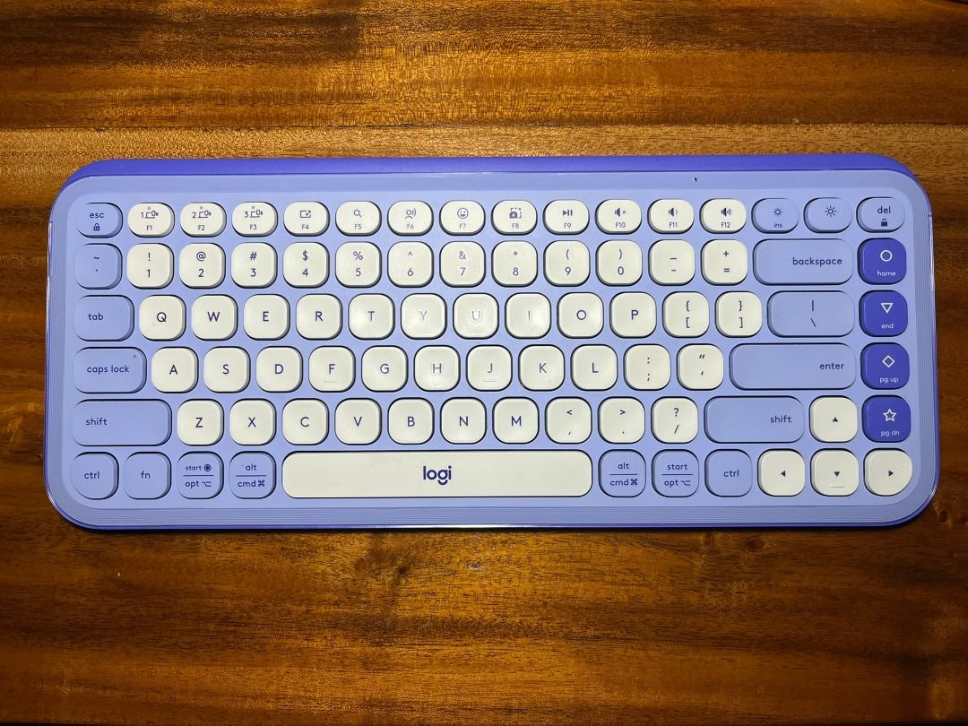 Logitech Pop Icon Keys Bluetooth Keyboard Lilac (Category: Computer Keyboard) located in Quezon City. Submitted by jaimecruz (Listing ID 1390841899, Image 1). Description: Cute & aesthetic mechanical keyboard na wireless, perfect for work or study setup! Multi-device, easy to pair, at super satisfying yung clicky keys Good condition, ready to use!.