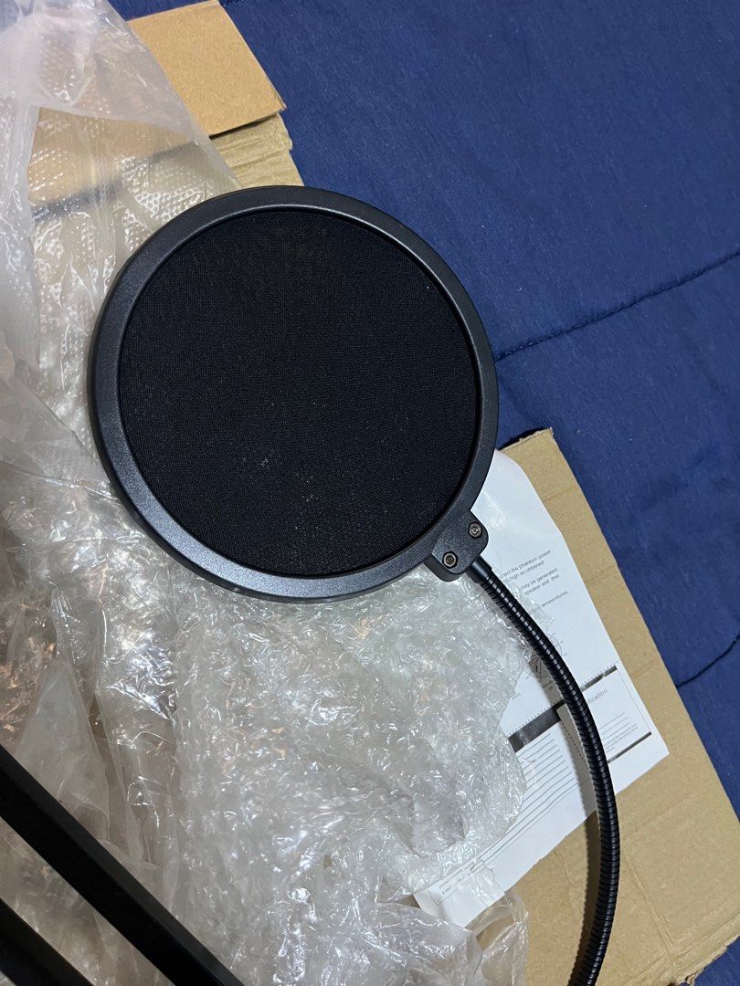 MICROPHONE SET UP (Category: Microphones) located in Quezon City. Submitted by RL_itemsforsale (Listing ID 1390800527, Image 3). Description: RFS: No longer used. i dont do live streams anymore The microphone acoustic filter were never used. The foam of the microphone was removed and not available anymore. Inclusions -microphone -microphone cord -adjustable mic stand -acoustic filter -medyo gutay gutay na yung box 🫣 *im not sure if i still have 